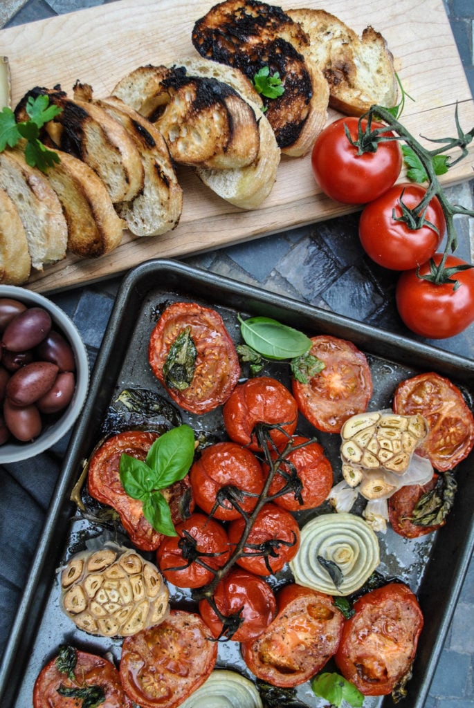 Roasted Tomatoes, Garlic and Herbs