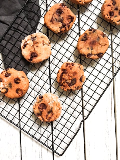 Lifestyle Blog Chocolate and Lace shares her recipe for the Chewiest Pumpkin Chocolate Chip Cookies.