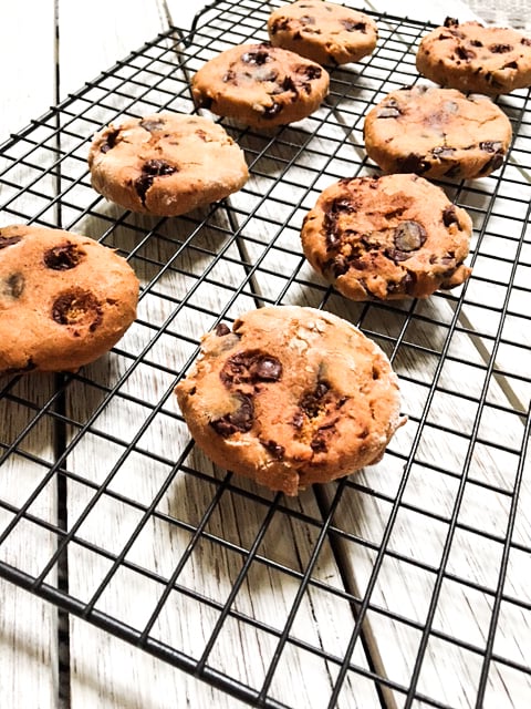 Lifestyle Blog Chocolate and Lace shares her recipe for the Chewiest Pumpkin Chocolate Chip Cookies.