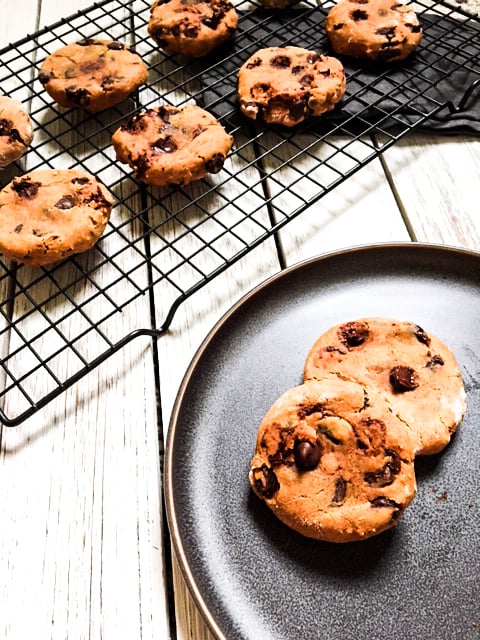 Lifestyle Blog Chocolate and Lace shares her recipe for the Chewiest Pumpkin Chocolate Chip Cookies.