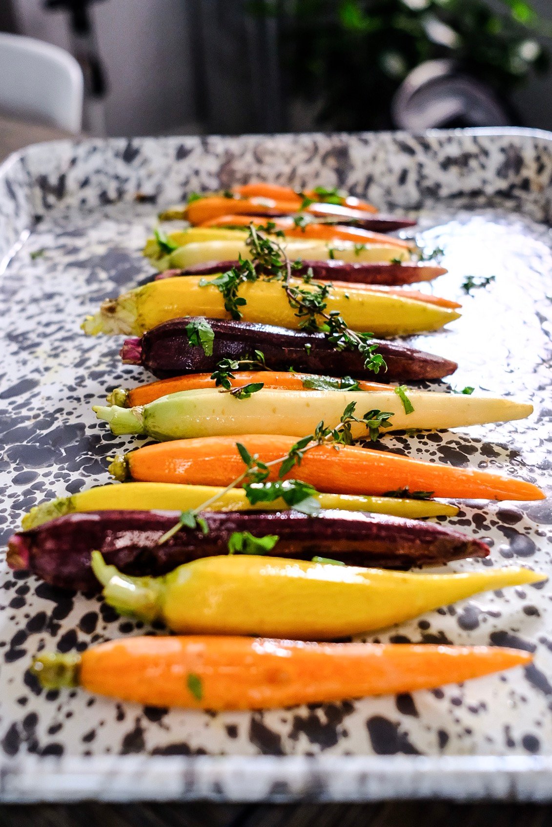 Lifestyle Blogger Chocolate and Lace shares her recipe for Roasted Honey Balsamic Carrots.
