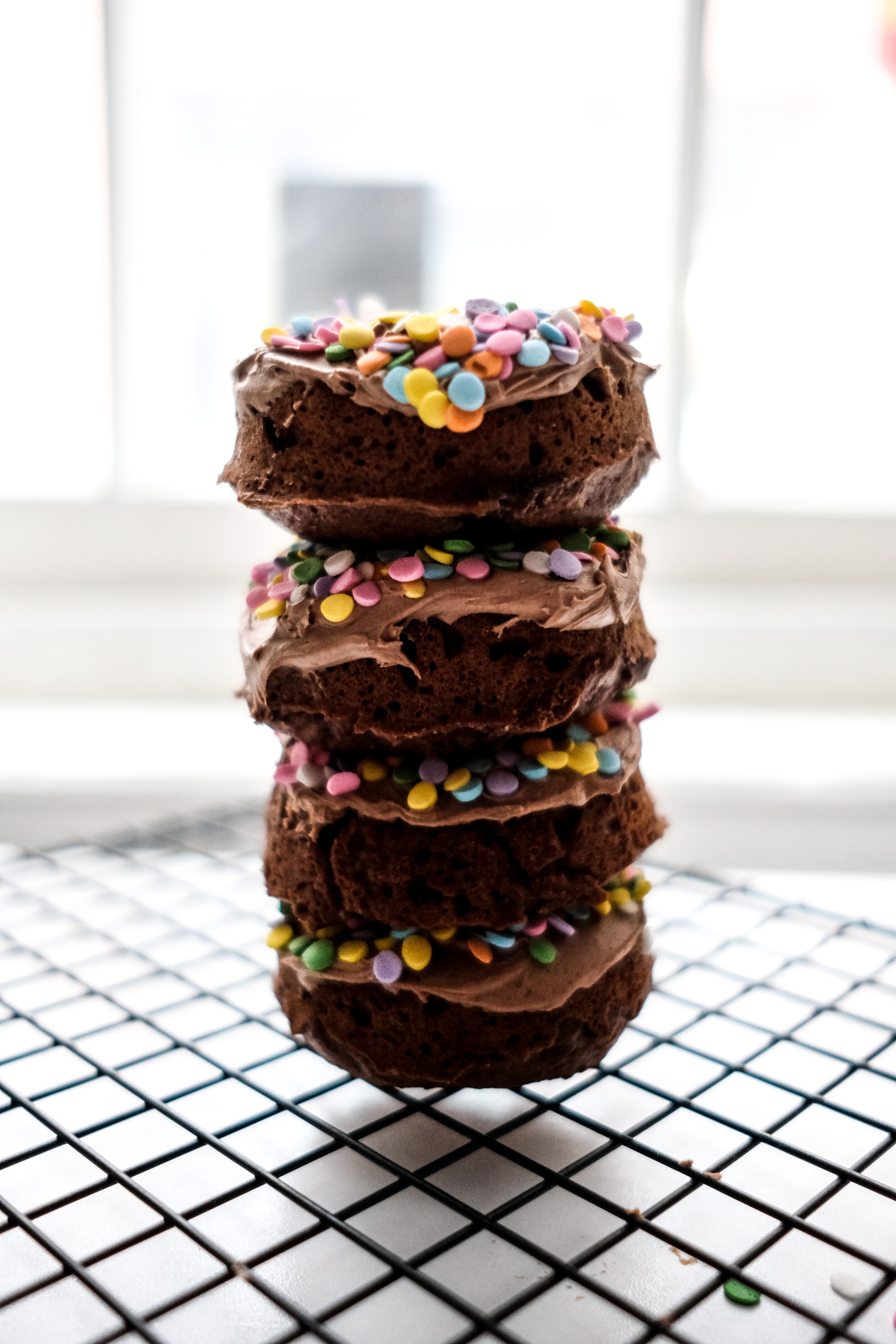 Lifestyle Blog Chocolate and Lace shares her recipe for Baked Chocolate Donuts.