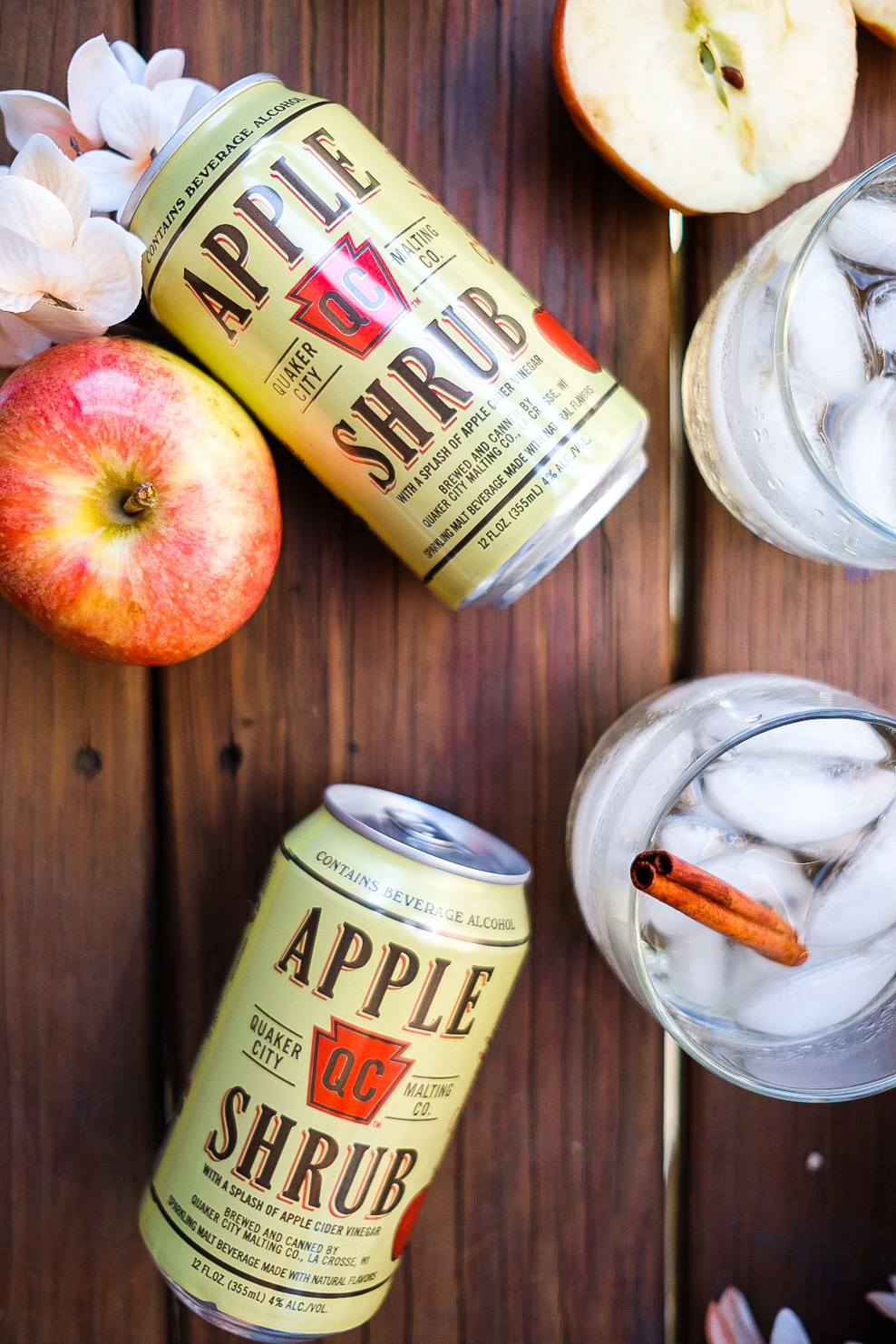 Lifestyle Blogger shares a fall Apple Cocktail from Quaker City Shrub. 