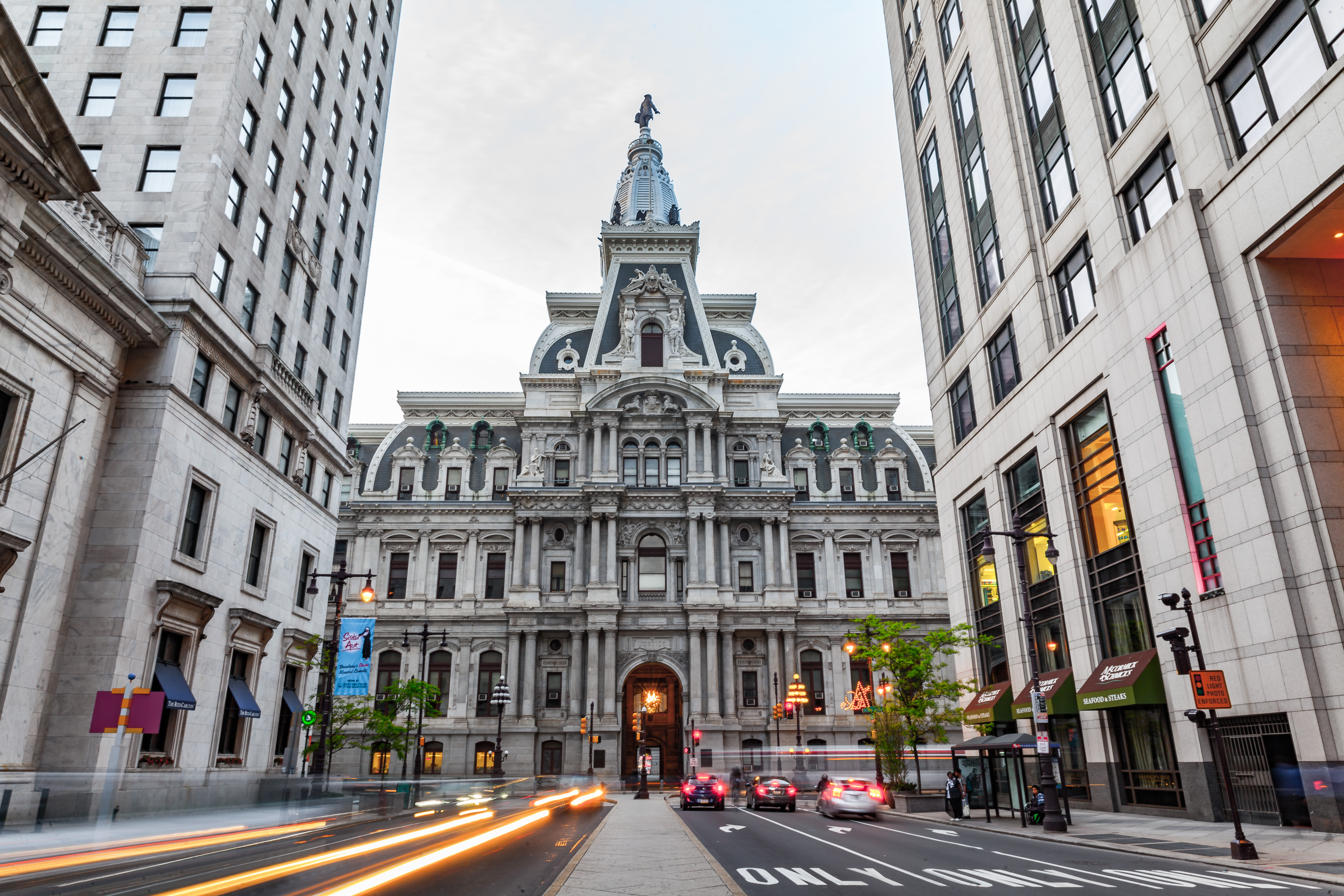 Lifestyle Blogger Chocolate and Lace shares visiting Philadelphia's City Hall and Dilworth Park. 