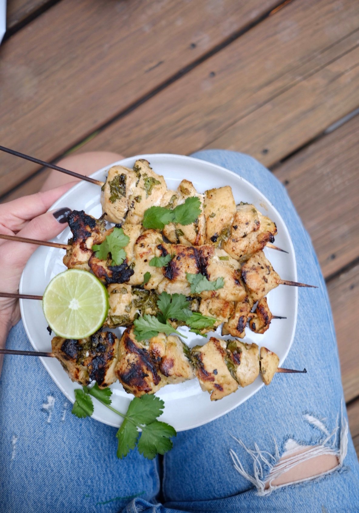 Lifestyle Blogger Chocolate & Lace shares her recipe for Cilantro Lime Skewers.