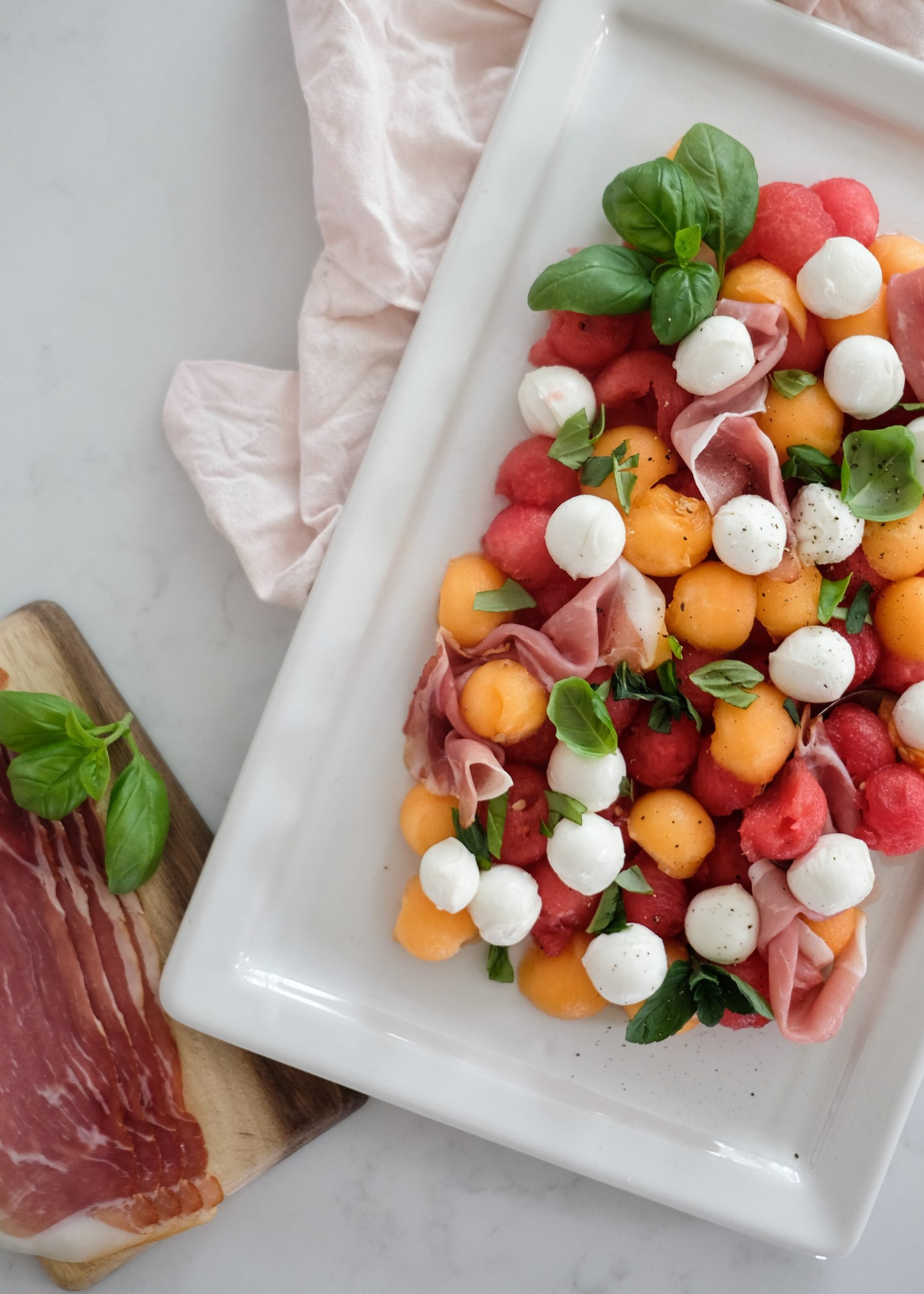 Food Blogger Chocolate and Lace shares her recipe for Melon and Prosciutto Salad