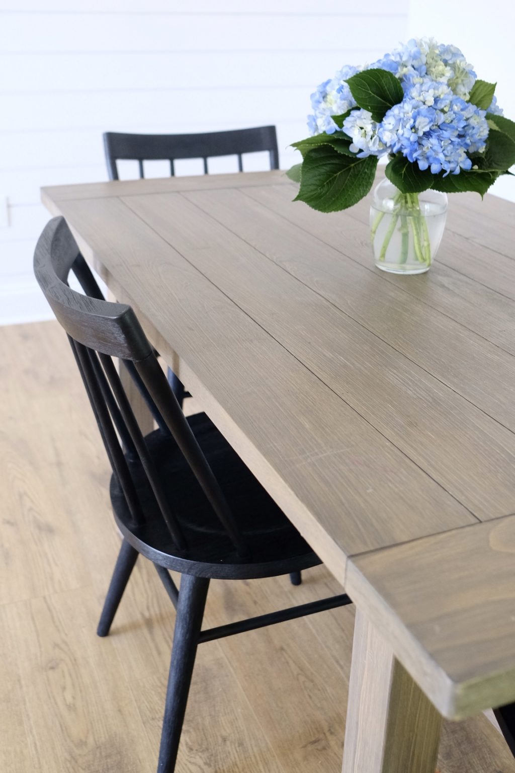 Black Farmhouse Style Dining Chairs and Table - Style + Eat