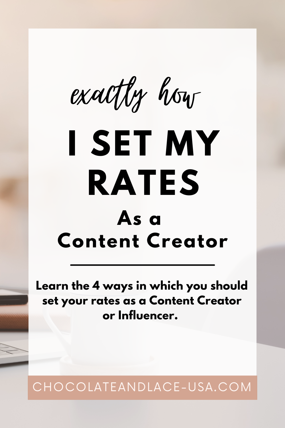 a black and white graphic showing how content creators set rates for their work