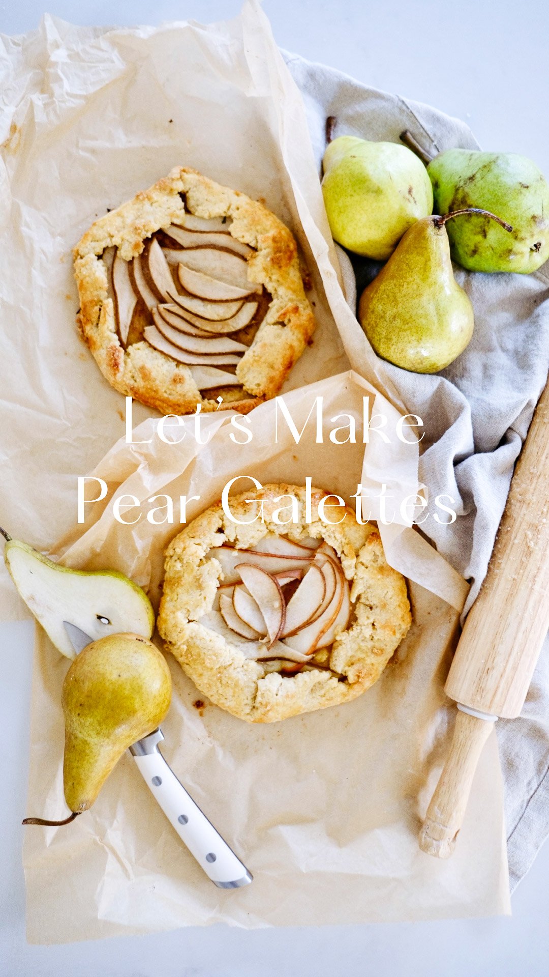 Spiced Pear Galette Recipe with Graphic Label written on the image.