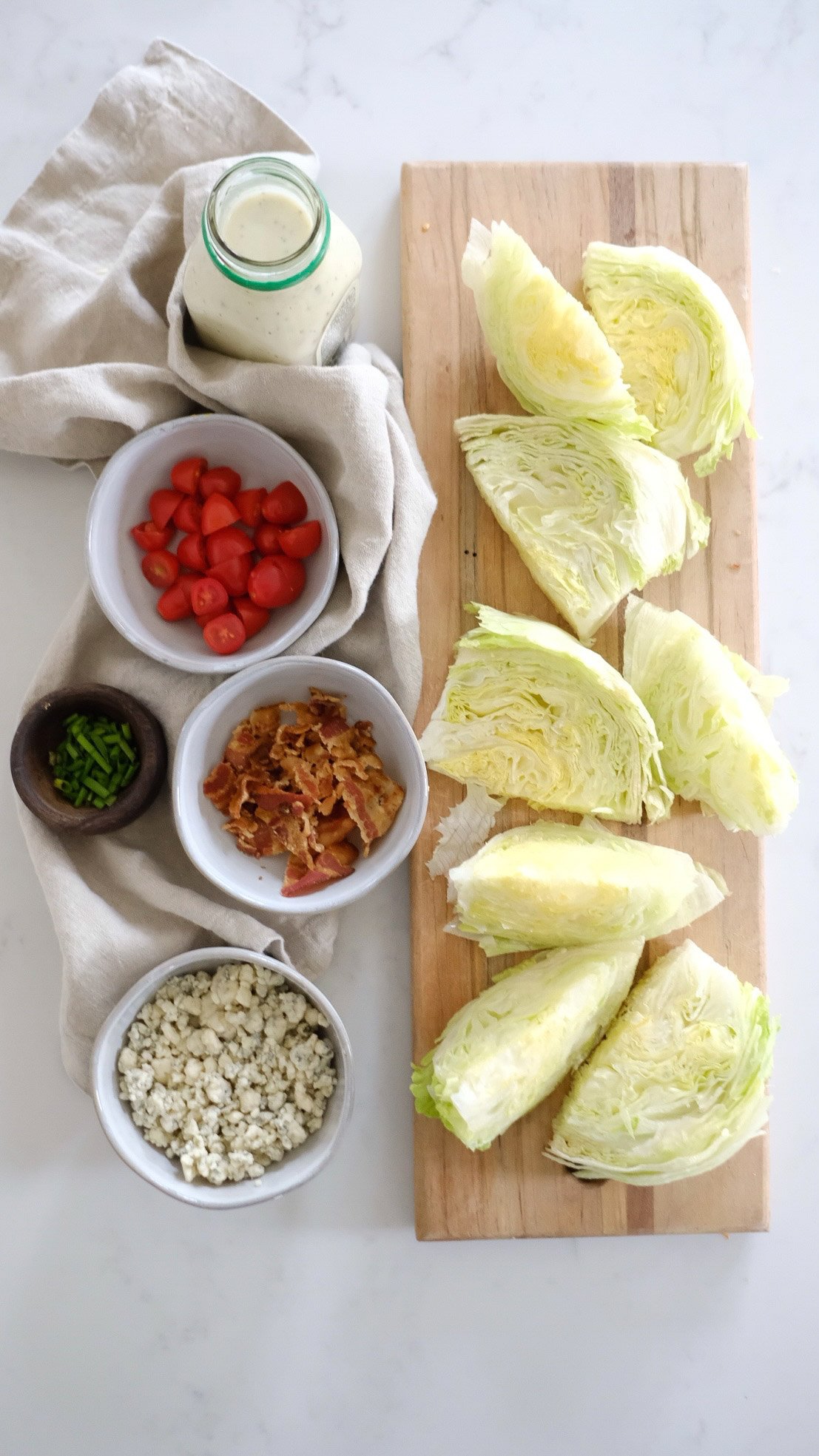 Ingredients for a Classic Wedge Salad